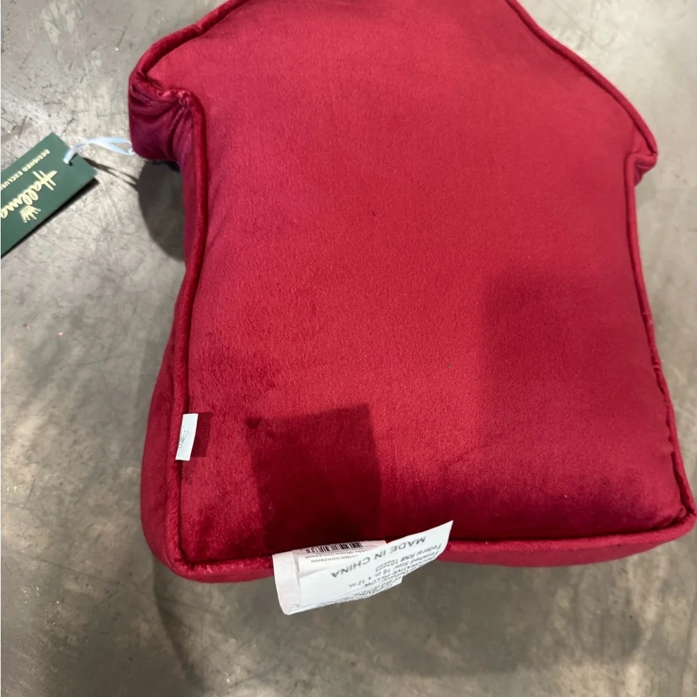 Hallmarks Red and Green Holiday House Pillow- cute cozy, fun and festive! 🎄
